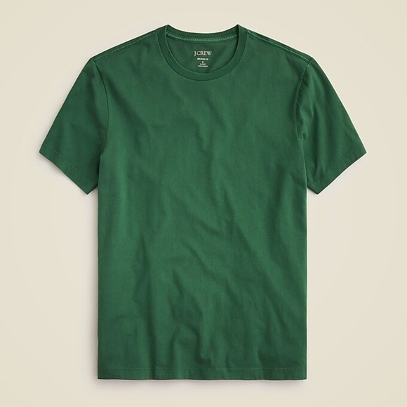 ❤️2/$30❤️[L] J.Crew Men Broken In Green Short Sleeve Tee - Picture 1 of 6